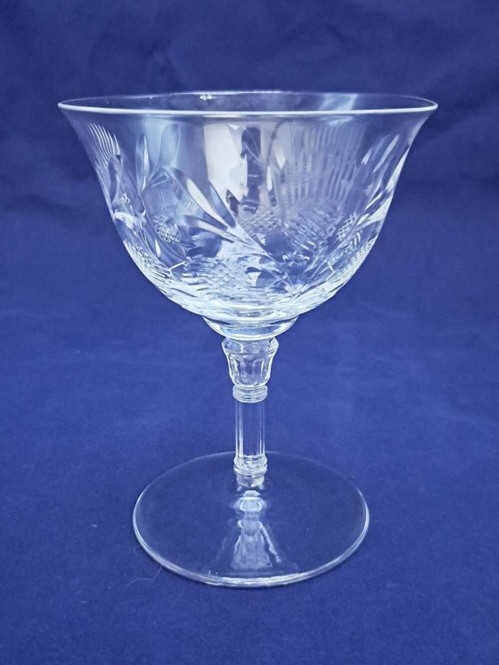 Rock Sharpe RKA5-1 Crystal Champagne Coupe Thistle Design